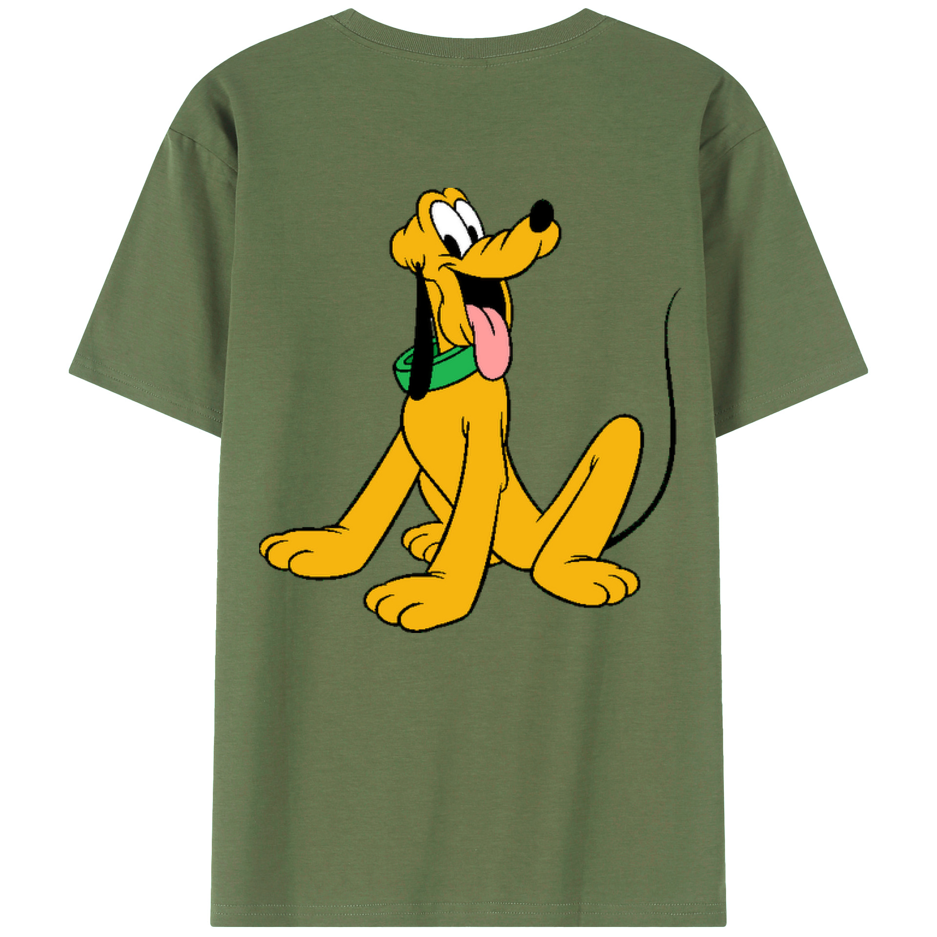 ミッキーマウス Mickey Mouse 綿100％ メンズ半袖Tシャツ（バックプリント） 通気性